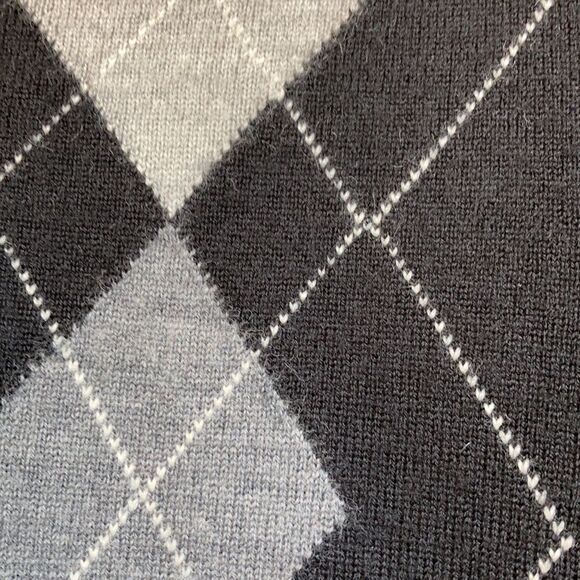 Merona merino wool argyle black and white sweater - Picture 3 of 4